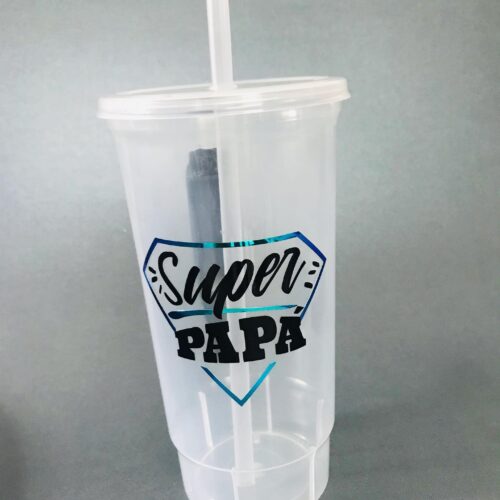 Vaso con popote